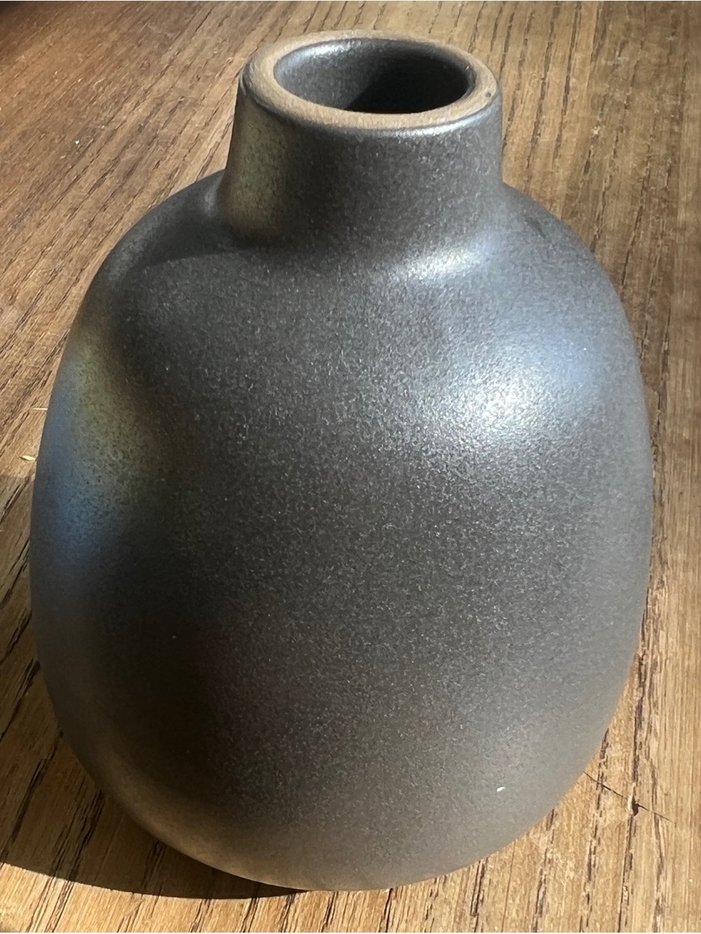 Heath Ceramics Pottery Bud Vase Zinc Glaze Matte Gray Black 4” - Picture 4 of 7